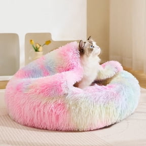 HOMBOTI Pet Bed for Indoor,Cats Bed Plush Hooded Cats Beds For Indoor Cats Calming Self Warming Cats Bed Cave Cozy Cats Pod For Indoor Cats Or Small Dog