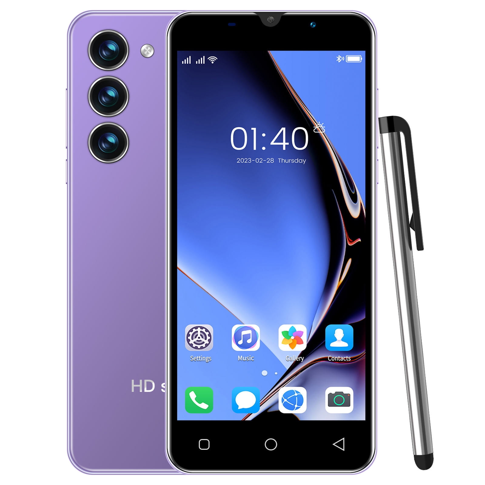 HOMBOTI Smart Phone Clearance Smartphone Straight Talk T1 Pro 5G Android 7.1 Smartphone 6.53-inch HD Standby Card Slot 2+16G Memory 2600mAh Battery Removable Back Cover