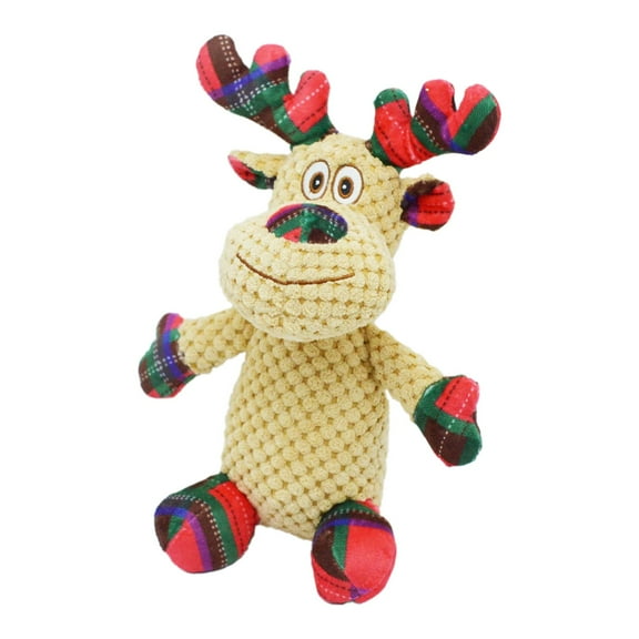 HOMBOTI Squeaky Dog Toys Stuffed Animal Dog Chew Toy for Teething Interactive Christmas Pet Toy for Puppy Small Dogs