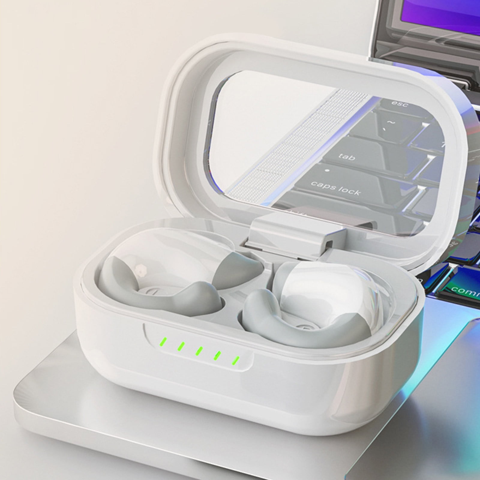 HOMBOTI Wireless Earbuds Wireless Earbuds Bluetooth Ear Clip Type Light