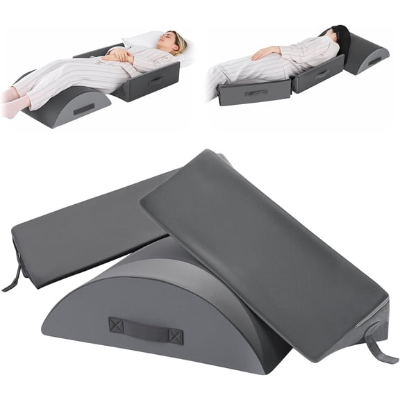 HOMBYS 3-in-1 Wedges for Bed Positioning, Wedge Pillow Set After Surgery for Sleeping, Body Pillow for Back Pain Relief Seniors, Caregivers, Side Sleepers, After Surgery