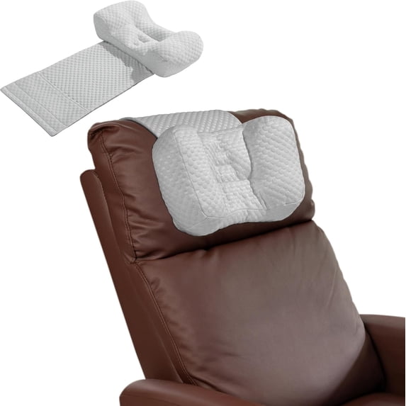 HOMBYS Neck Pillows for Recliners with Pocket,Headrest Cushion for Neck Pain Relief and Cervical Support,Recliner Head Pillow for Side Sleeping at Home, Office or Traveling