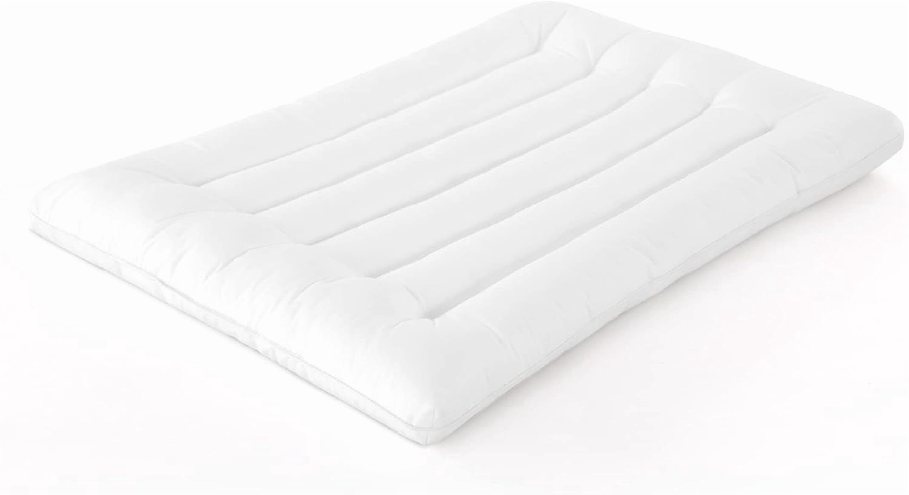 HOMBYS Ultra Thin Flat Pillow for Sleeping, Thin Pillow for Back Sleeper, Supportive Stomach Sleeping Pillow, Slim Bed Pillow, Machine Washable-Standard Size 26x18, White