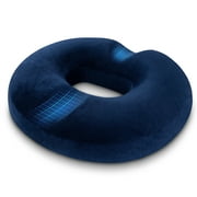 HOMCA Donut Pillow Hemorrhoid Seat Cushion for Office Chair, Premium Memory Foam Chair Cushion, Sciatica Pillow for Sitting Tailbone Pain Car Seat Cushions, Blue(17.7 x 15 x 2.8 inches)