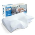 thumbnail image 1 of HOMCA Memory Foam Cervical Sleeping Pillow, 2 in 1 Ergonomic Contour Orthopedic Pillow for Neck Pain, Contoured Support Pillows for Side Back Stomach Sleepers 3.3lb (White), 1 of 9