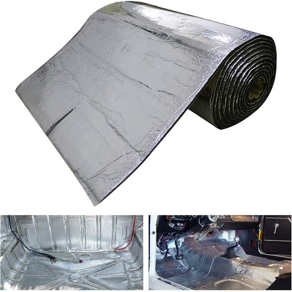 HOMCHEK 10mm 21.53sqft 40inch x 80inch Automotive Heat Shield Mat Sound Deadener Mat Noise & Dampening Heat Insulation Mat Application for Car Hood Dynamat Ceiling Door