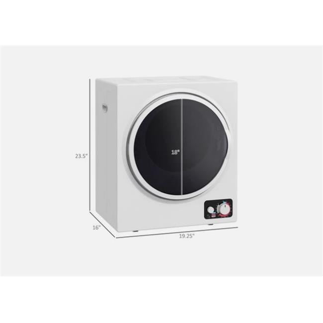 HOMCOM 1.5 cu ft 120V White Electric Dryer