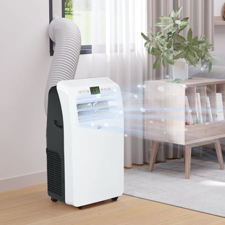 HOMCOM 12000 BTU 550 sq ft Portable Air Conditioner, White