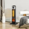 thumbnail image 1 of HOMCOM 31" Freestanding Electric Heater for Indoor Use with Oscillation, Timer, Remote, 1400W, Black, 1 of 9