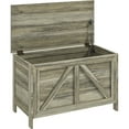 thumbnail image 1 of HOMCOM 19" Farmhouse Storage Chest Organizer, Gray, 1 of 8