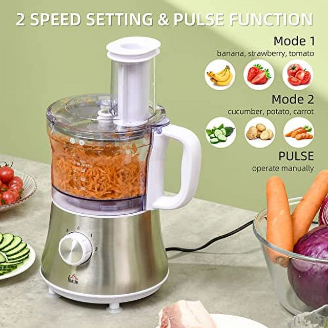 2 in 1 Blender, Food Processor Combo for Chopping, Slicing
