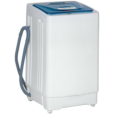 HOMCOM 2-In-1 Washing Machine and Spin Dryer, 1.38Cu.Ft Fully Automatic Portable Washer with Wheels, 8 Programs for Apartment, Dorm, RVs, White
