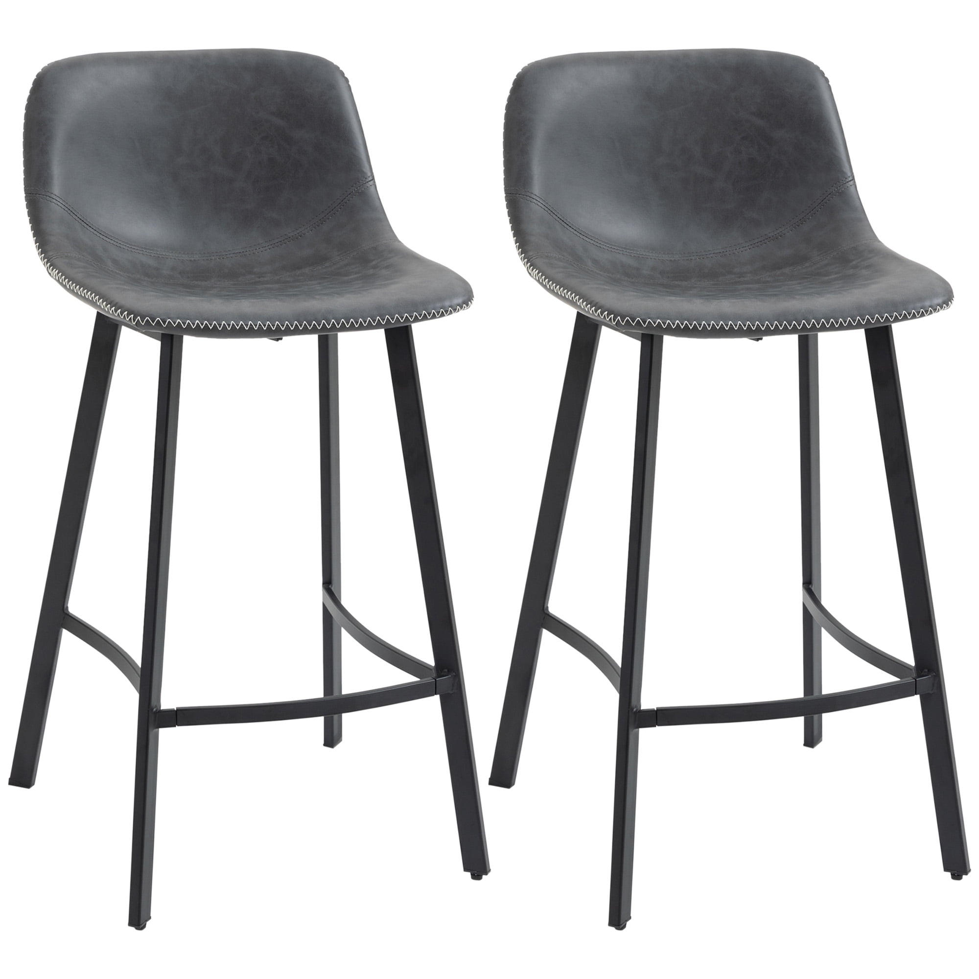27.25" Counter Height Bar Stools, Industrial Kitchen Stools