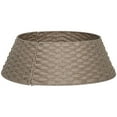 thumbnail image 1 of HOMCOM 27 inch Rustic Christmas Tree Collar, Plastic Woven Tree Base Cover, 1 of 8