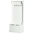 thumbnail image 1 of HOMCOM Hall Tree with Coat Rack, Storage and Sitting Bench, White, 1 of 9