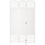 HOMCOM 3 Panel Room Divider Folding Privacy Screen 5.6 Room Separator