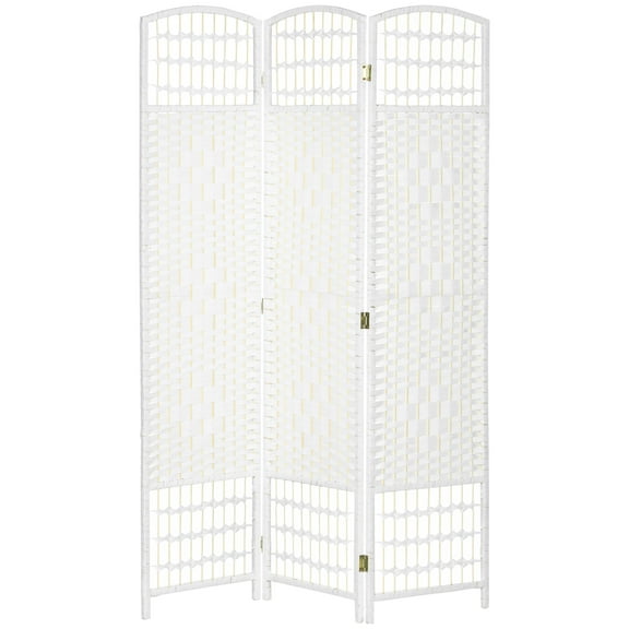 HOMCOM 3 Panel Room Divider Folding Privacy Screen 5.6' Room Separator
