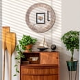 thumbnail image 1 of HOMCOM 31" Wood Wall Mirror, Round Mirror for Wall in Living Room, Bedroom, Rustic Brown, 1 of 9
