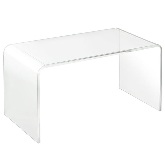 HOMCOM 32" Long Rectangle All Acrylic 15mm Thick Waterfall Coffee Table, Clear