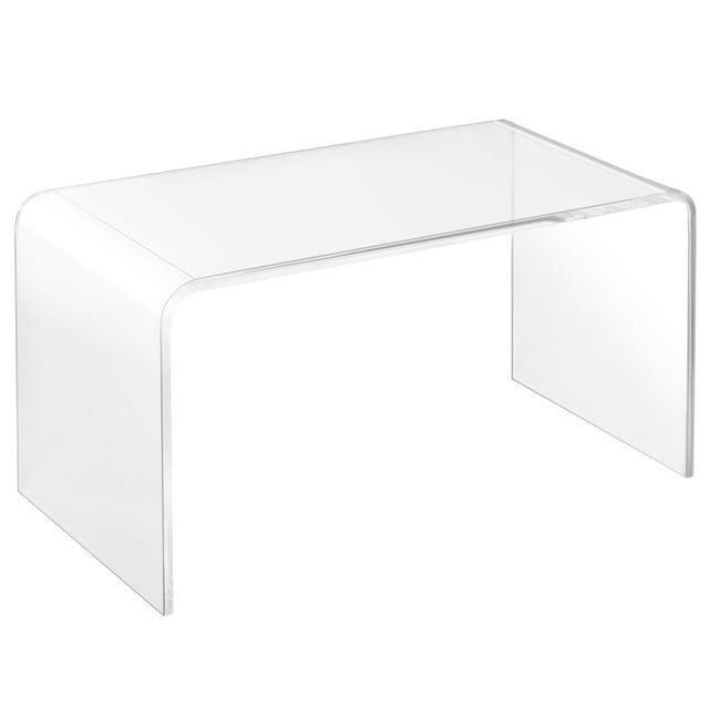 HOMCOM 32" Long Rectangle All Acrylic 15mm Thick Waterfall Coffee Table, Clear