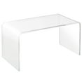 thumbnail image 1 of HOMCOM 32" Long Rectangle All Acrylic 15mm Thick Waterfall Coffee Table, Clear, 1 of 11