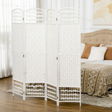 HOMCOM 4 Panel Room Divider Folding Privacy Screen 5.6' Room Separator