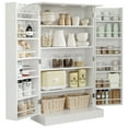 41" Farmhouse Kitchen Pantry, Freestanding 2 Door Storage
