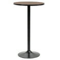 42" H Bar Height Round Bar Table, Rustic Industrial Pub Table