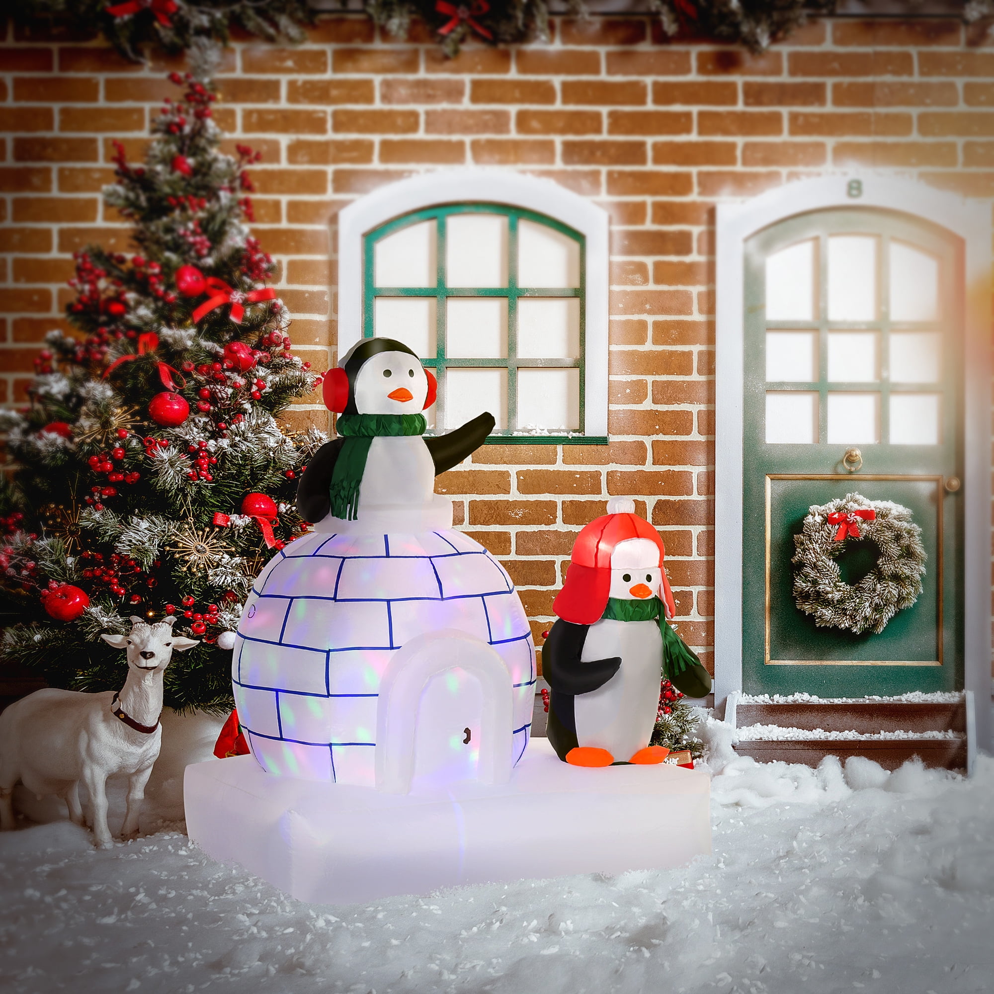 c&g outdoors 6 FT Christmas Inflatables Outdoor Penguin Christmas