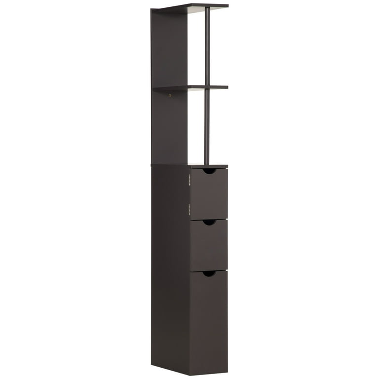Dropship Tall Narrow Tower Freestanding Cabinet With 2 Shutter