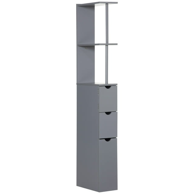 54" Tall Bathroom Storage Freestanding Linen Tower with