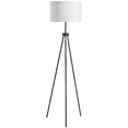 thumbnail image 1 of HOMCOM 59.75" Floor Lamp Standing Lamp Fabric Lampshade E26 Lamp Holder Steel Tripod Living Room, 1 of 8