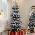 6.5FT Pre-lit Artificial Christmas Tree Snowman Shape with 140 LED Lights