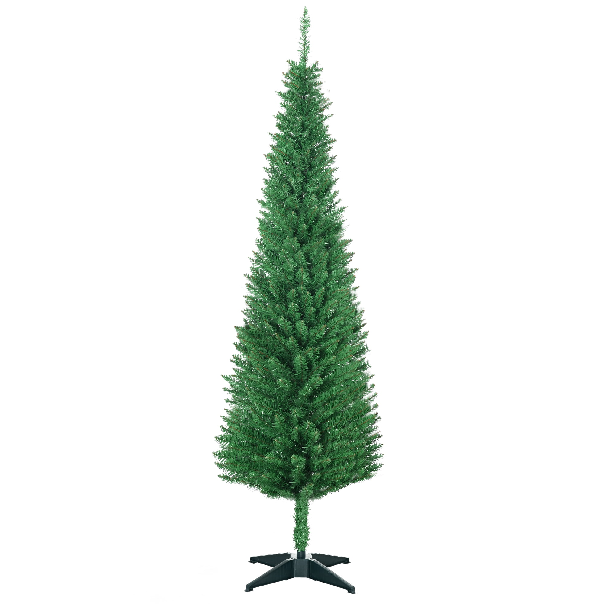 6' Artificial Pencil Christmas Tree, Slim Xmas Tree with 390