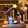 6' Christmas Decor BlowUp Nativity Scene, LED Lights Outdoor Yard Display