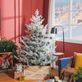 thumbnail image 1 of HOMCOM 6 Foot Artificial Christmas Tree, Pine Hinged Xmas Tree with 795 Realistic Branches, Steel Base, Auto Open, Green, 1 of 10