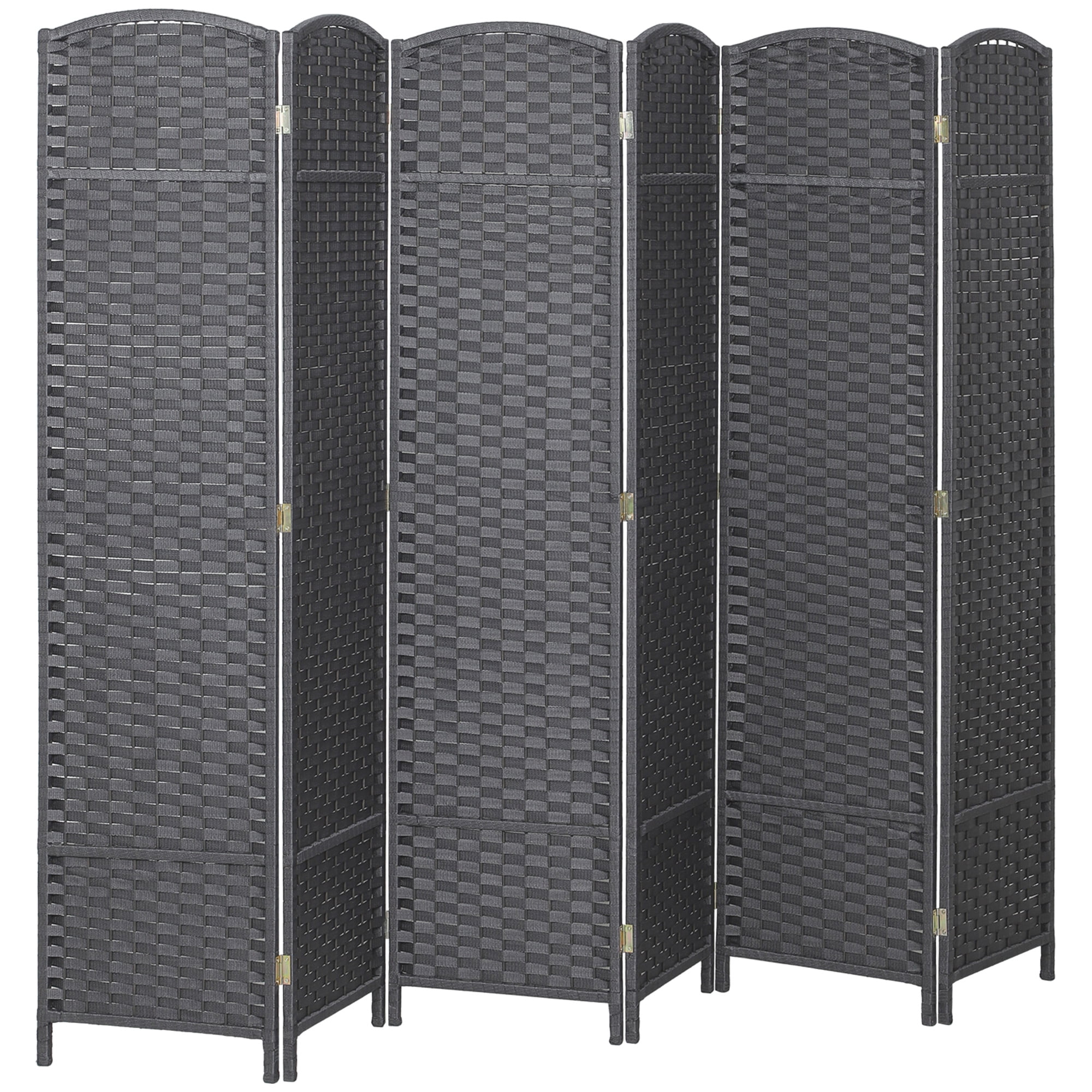 HOMCOM 6 Panel Room Divider Freestanding Folding Privacy Screen, Gray