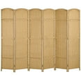 thumbnail image 1 of HOMCOM 6 Panel Room Divider Freestanding Folding Privacy Screen Nature Wood, 1 of 8