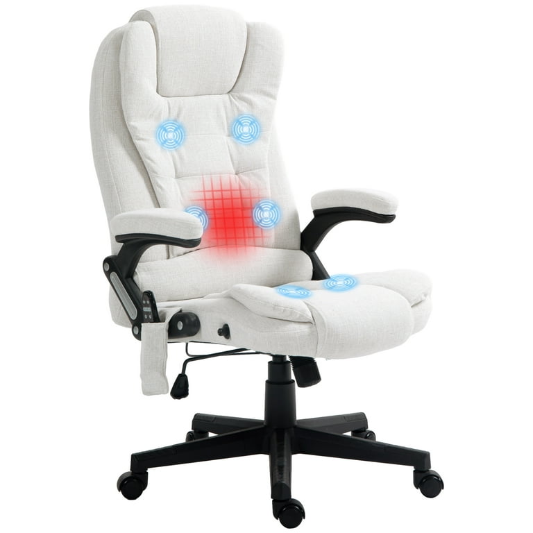 NOBLEMOOD Black Heated Office Chair w/ 4 Points Massage, Lumbar