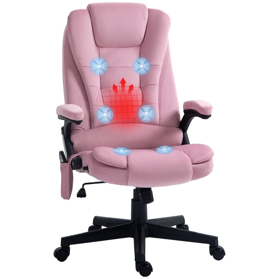 HOMCOM 6 Point Vibrating Massage Office Chair with Lumbar Heat