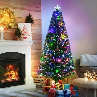 Walmart christmas trees with colored lights new arrivals