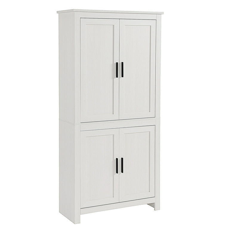 HORSTORS 64 Pantry Cabinet, Kitchen Pantry Storage Cabinet, Food Pantry,  Freestanding Tall Storage Cabinet with Doors and Adjustable Shelves for  Home