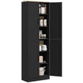 thumbnail image 1 of HOMCOM 67" Kitchen Pantry Storage Cabinet w/ Shelves, Distressed Black, 1 of 8