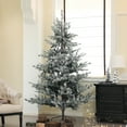 thumbnail image 1 of HOMCOM 6ft Artificial Nordic Pine Christmas Tree with Snow, Easy Assembly, 1 of 9
