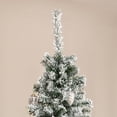 thumbnail image 1 of HOMCOM 7.5' Snow-Flocked Slim Artificial Christmas Tree - 738 Tips, Unlit, Realistic Branches - dokea, 1 of 9