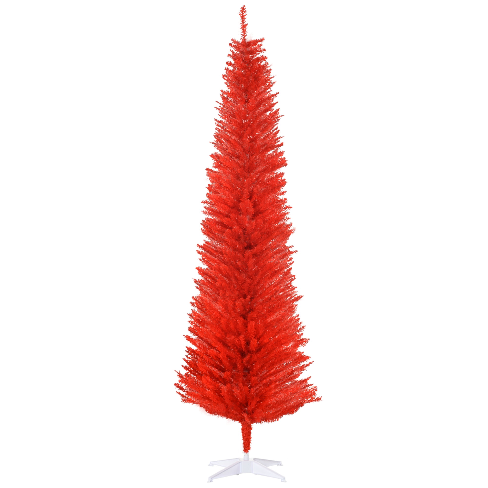 7' Artificial Pencil Christmas Tree, Slim Xmas Tree with 499