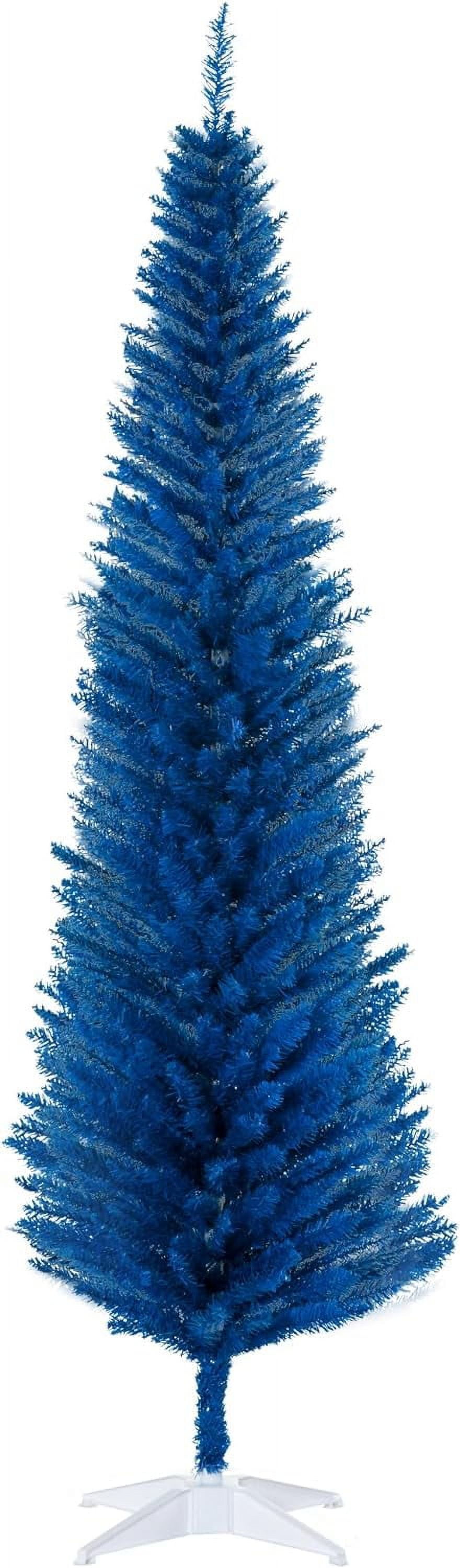 7' Artificial Pencil Christmas Tree, Slim Xmas Tree with 499