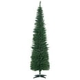 thumbnail image 1 of HOMCOM 7' Artificial Pencil Christmas Tree, Slim Xmas Tree with 499 Realistic Branch Tips and Plastic Stand, Green, 1 of 4