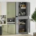 thumbnail image 1 of HOMCOM 70.75" Kitchen Pantry Cabinet w/ Drawer and Adjustable Shelf, Freestanding Tall Storage Cabinet w/ 2 Double Door Cupboards, Gray, 1 of 9
