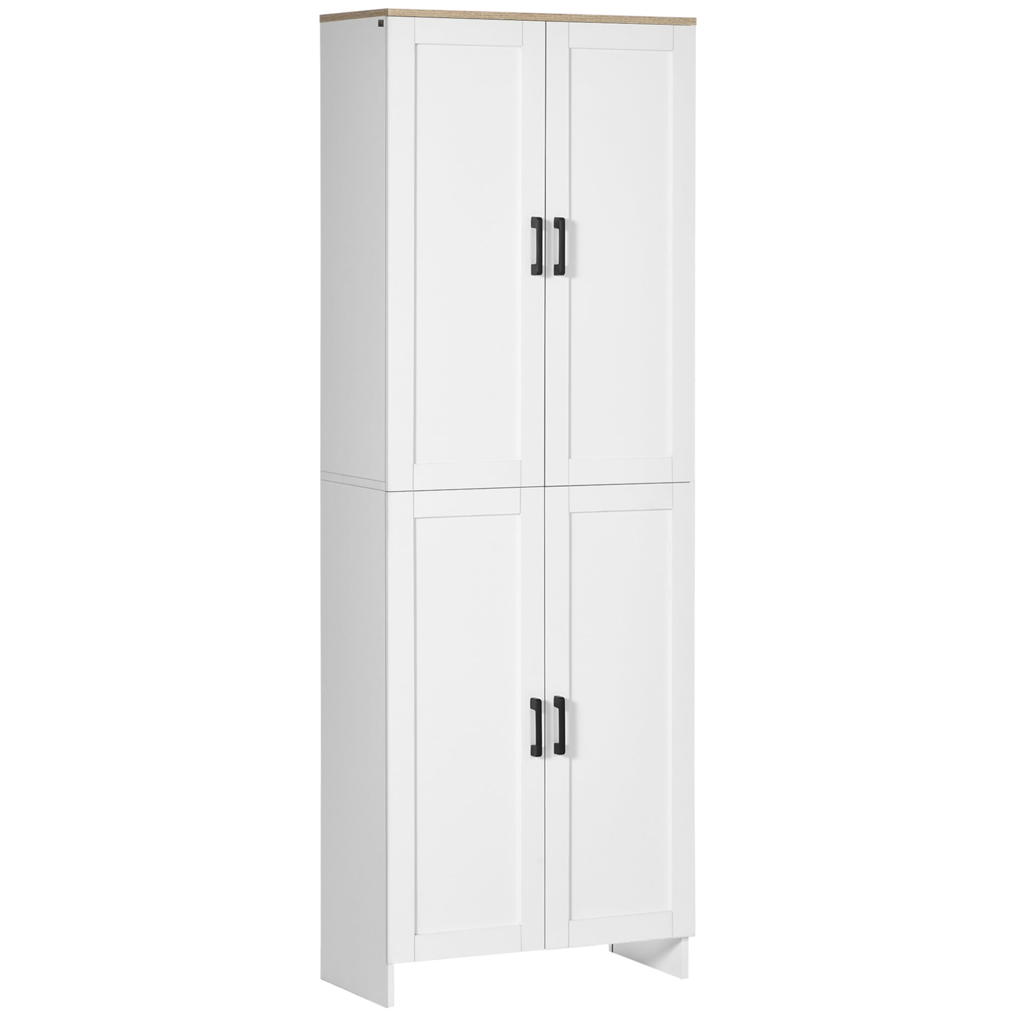kepptory 72” Pantry Cabinets, White Tall Kitchen Pantry Storage Cabinet with Drawer & Adjustable Shelves, Buffet Cupboards Storage Cabinet for